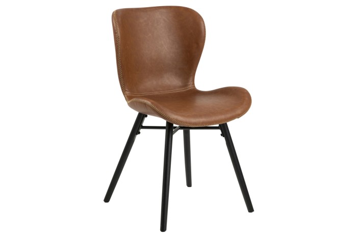 Krzesło BATILDA A1 ekoskóra Retro Brandy/nogi czarne - NOWOCZESNE DO SALONU/JADALNI/KUCHNI/BIURA