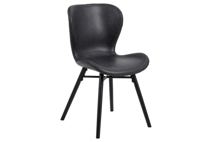 Krzesło BATILDA A1 ekoskóra Czarna/nogi czarne - NOWOCZESNE DO SALONU/JADALNI/KUCHNI/BIURA